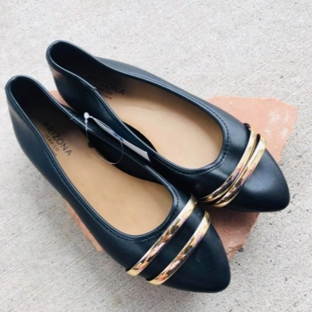 Arizona Jean Company black Memory foam flat Ballet